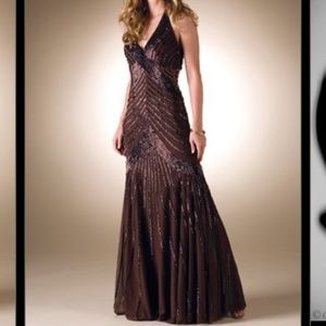 Chocolate Brown Pageant Gown - Sean Collection